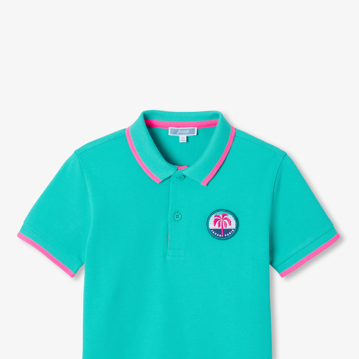 Child cotton polo shirt - vert emeraude