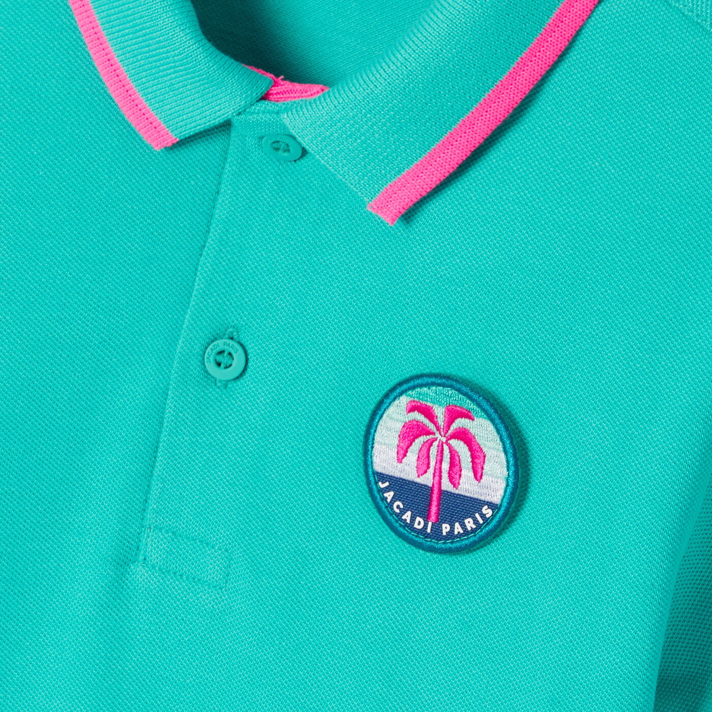 Child cotton polo shirt - vert emeraude