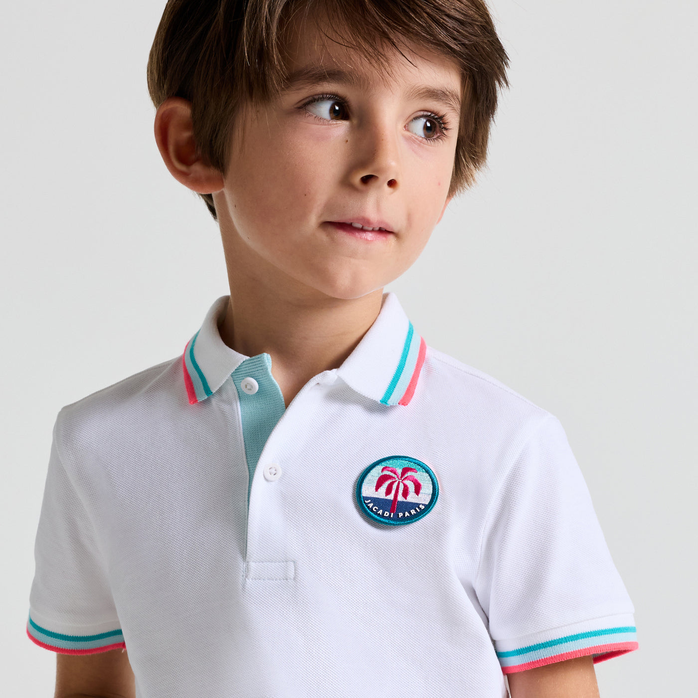 Boy mini piqué cotton polo shirt - blanc jacadi