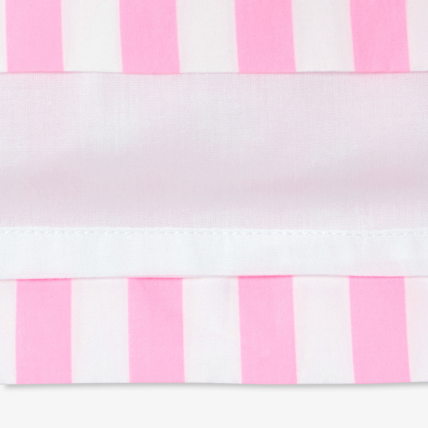 Girl striped poplin dress - rose/blanc