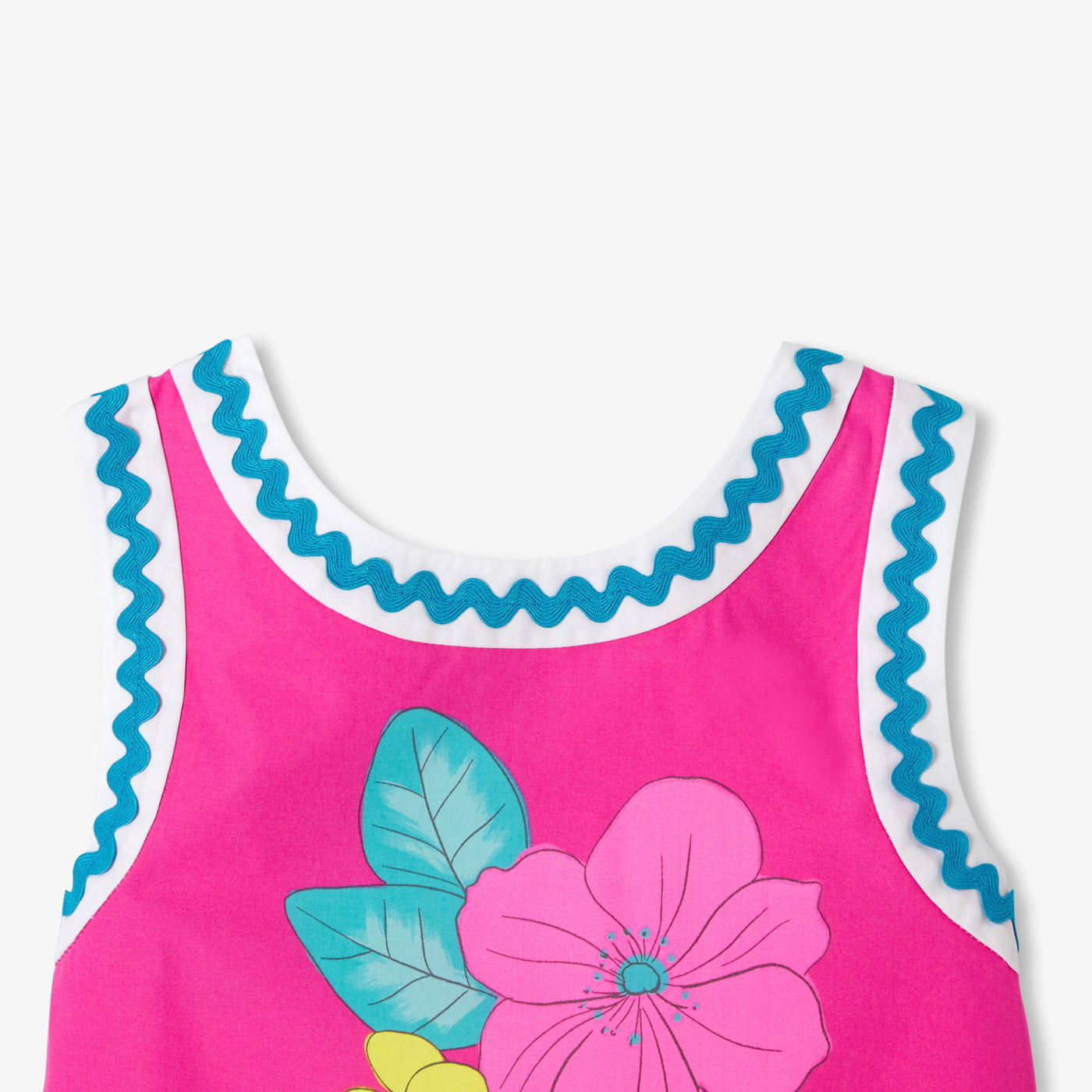 Girl floral print poplin top - rose bubble