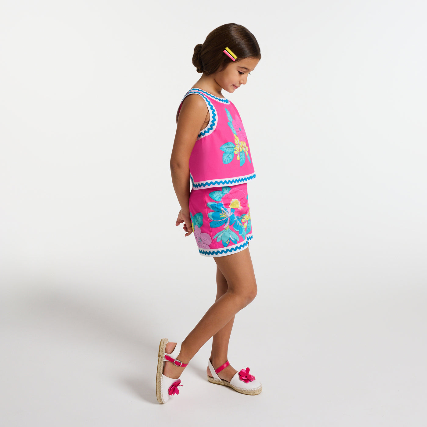 Girl cotton shorts - rose bubble