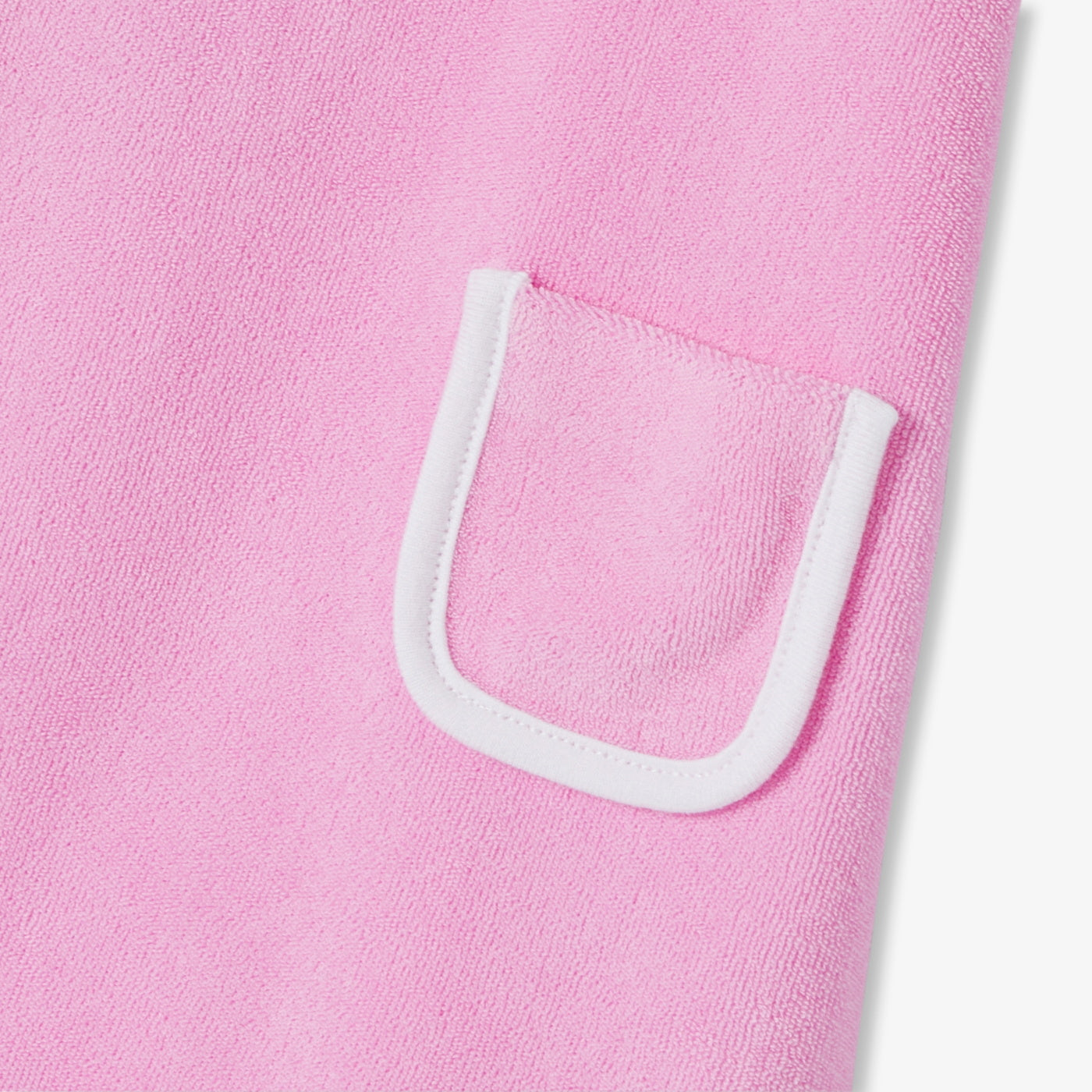 Baby girl sleeveless dress in terry cotton - rose petale