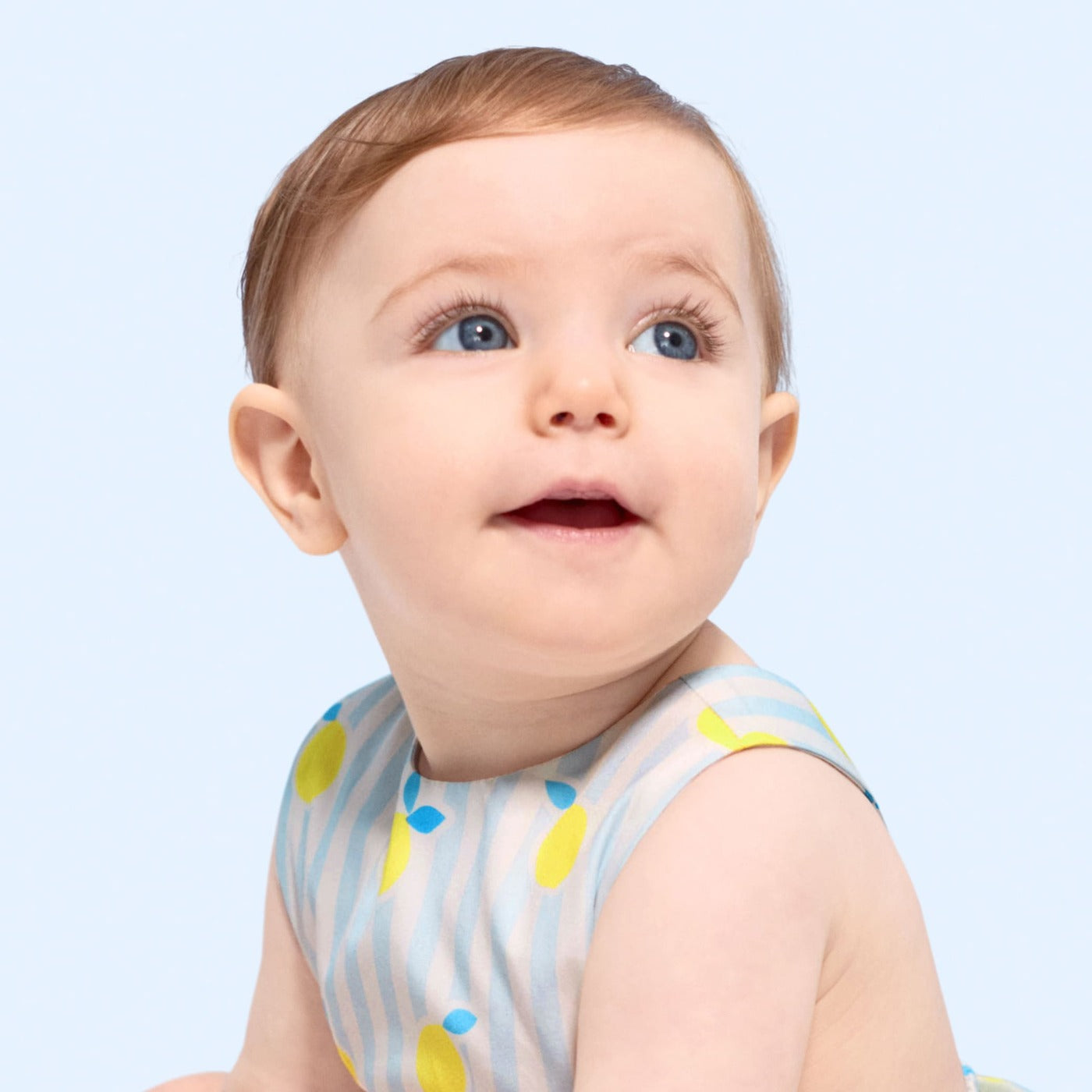 Baby girl poplin romper - blanc/multico