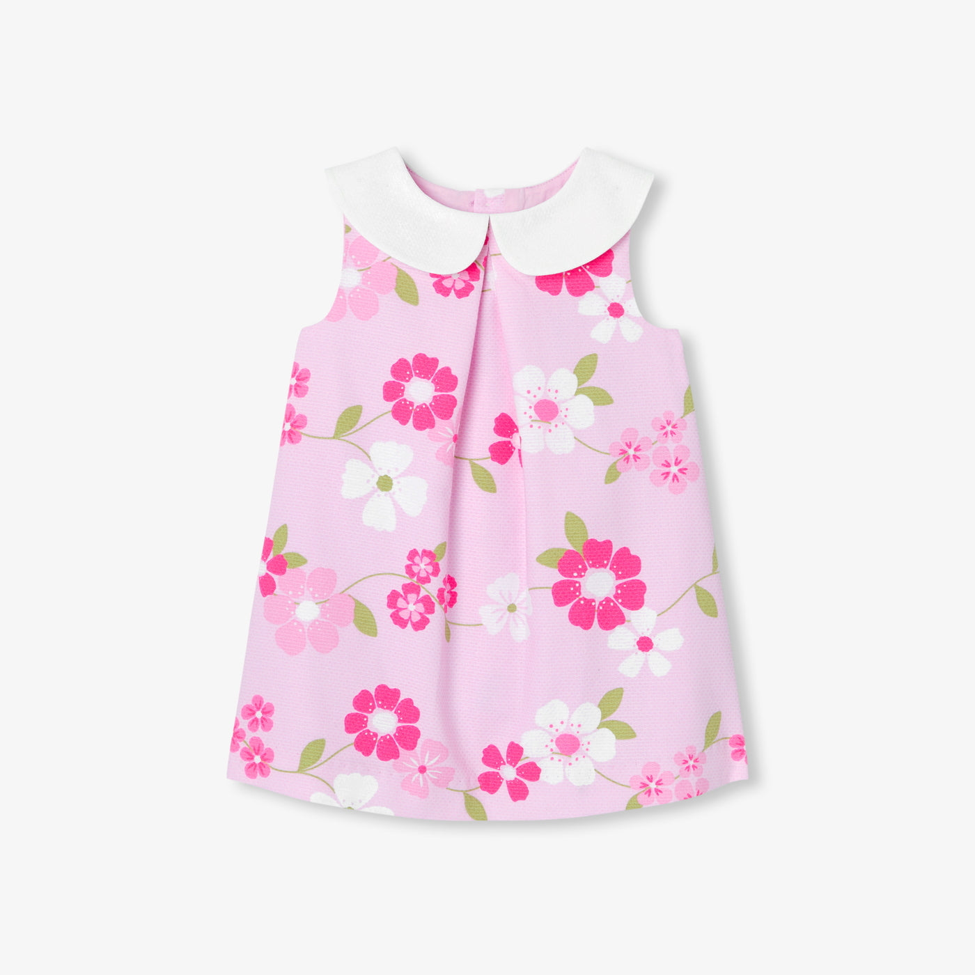 Baby girl dress with floral pattern - rose/multico