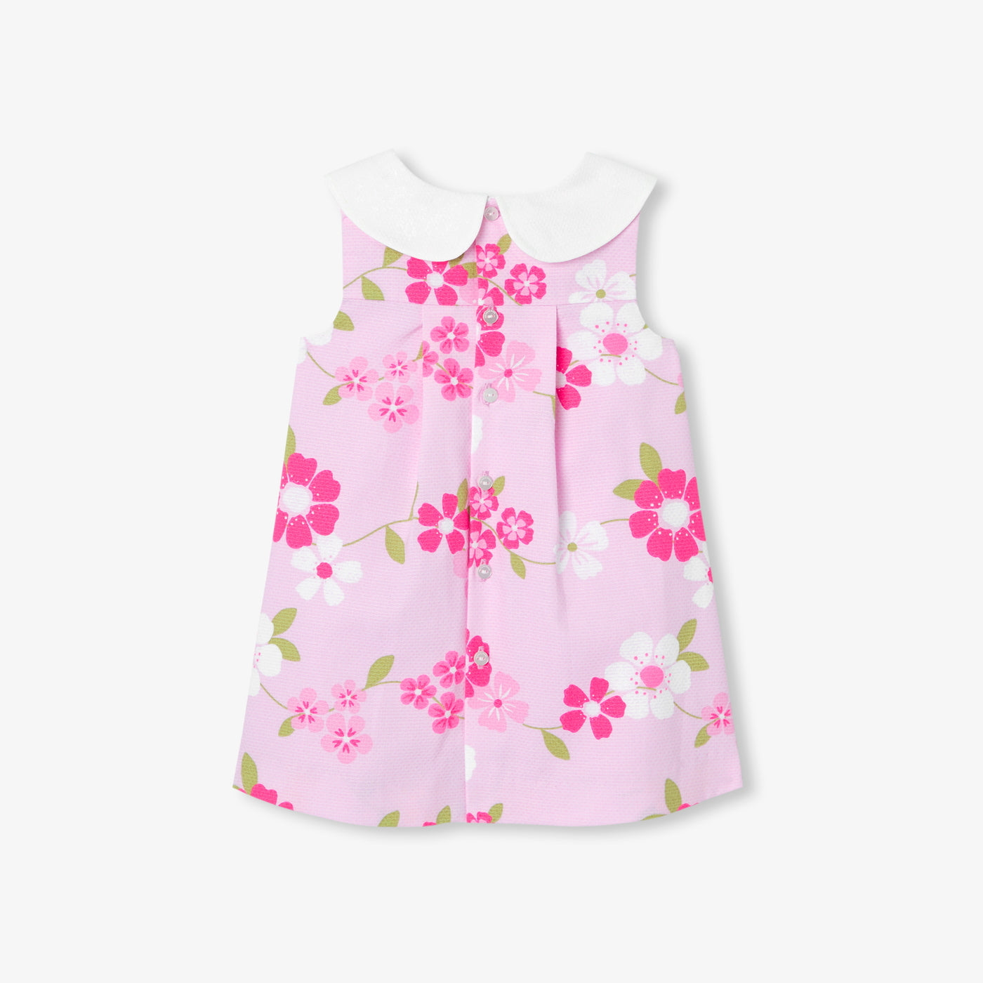 Baby girl dress with floral pattern - rose/multico