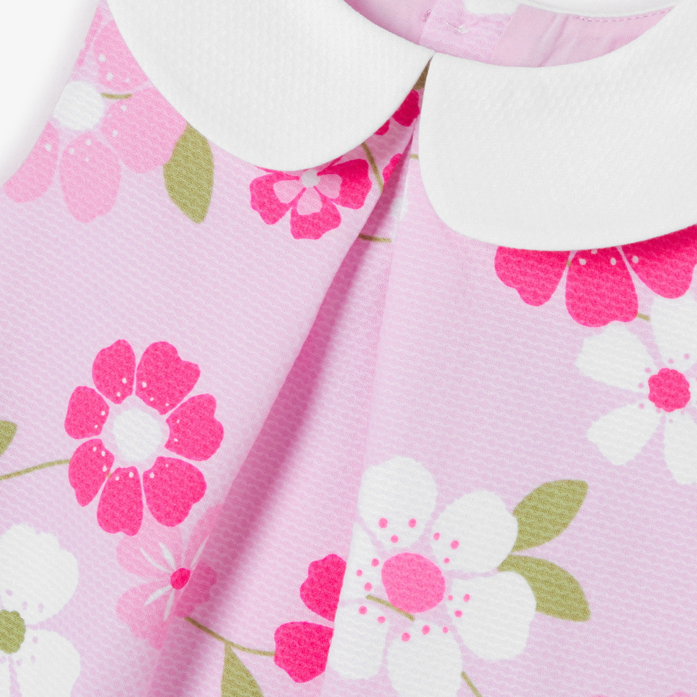 Baby girl dress with floral pattern - rose/multico