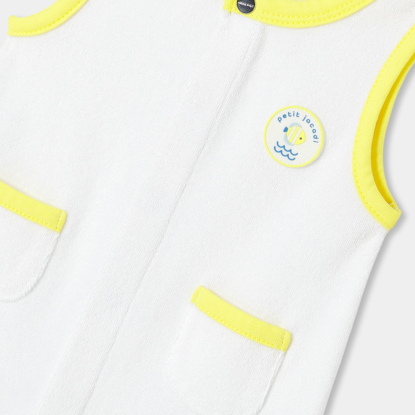 Baby boy French terry romper - blanc jacadi