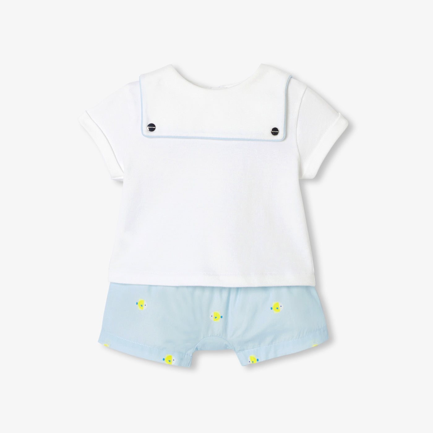 Baby boy cotton set - blanc/multico