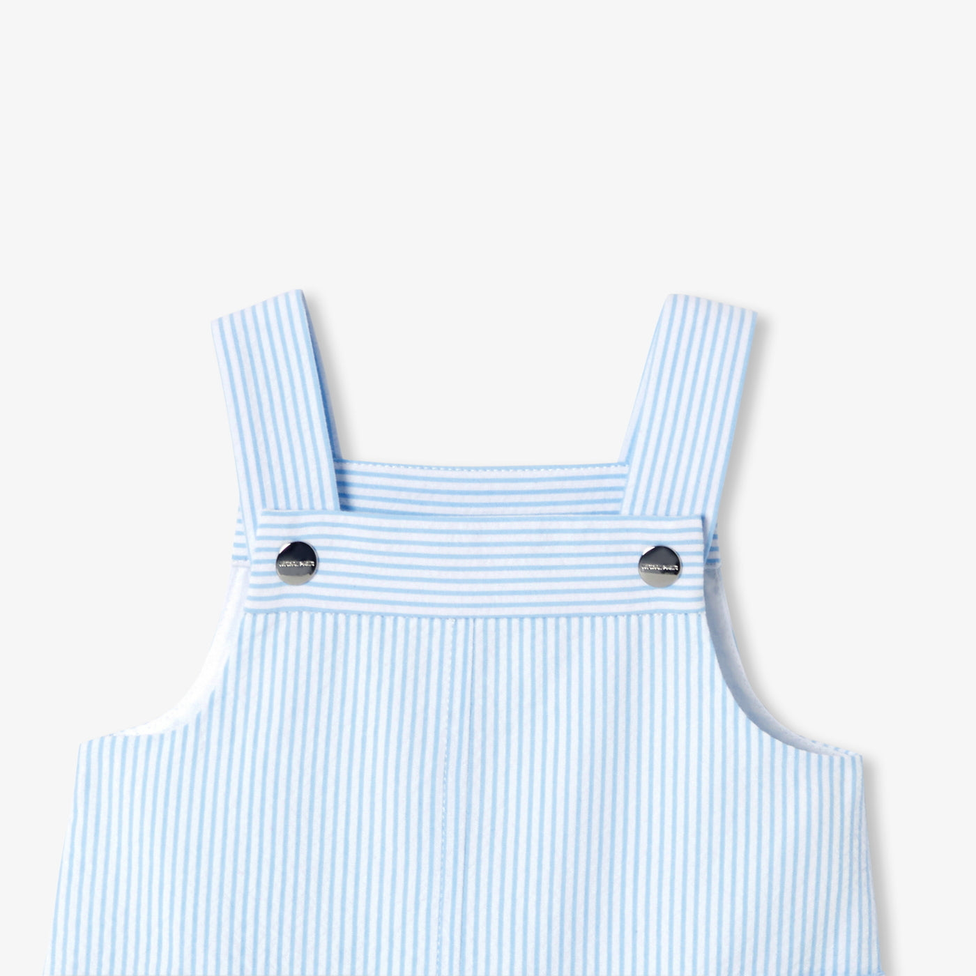 Baby seersucker dungarees - blanc/bleu