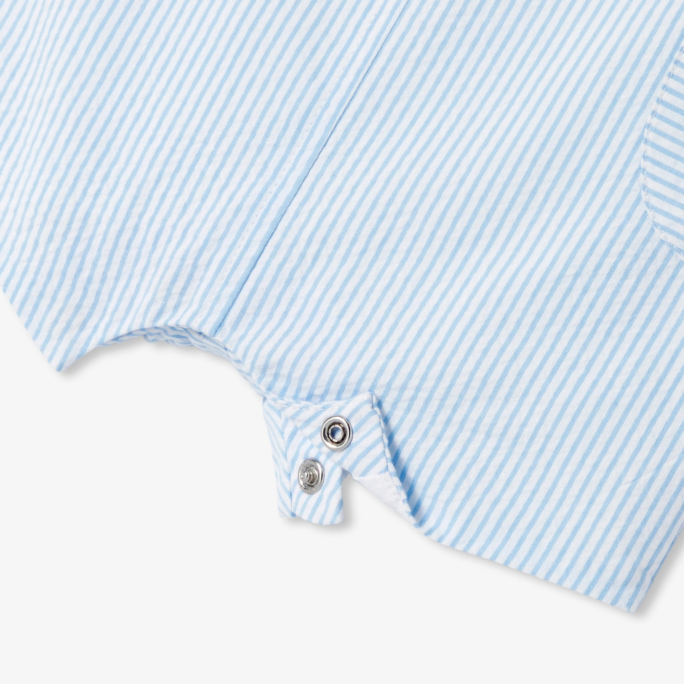 Baby seersucker dungarees - blanc/bleu
