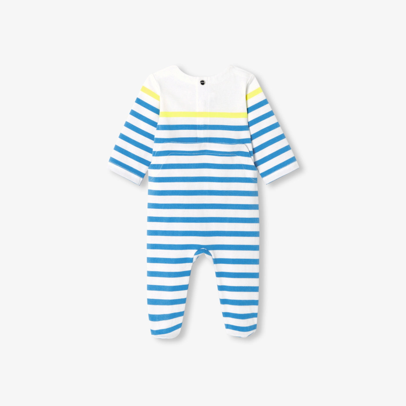 Baby boy striped jersey pyjamas - blanc/bleu