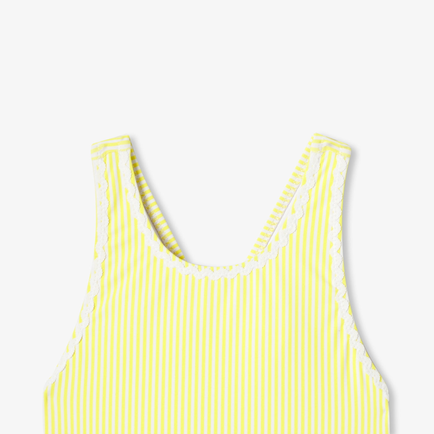 Baby girl striped one-piece swimsuit - jaune/blanc