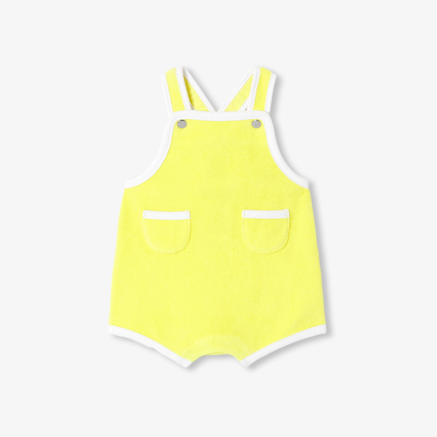 Baby romper in French terry - jaune soleil