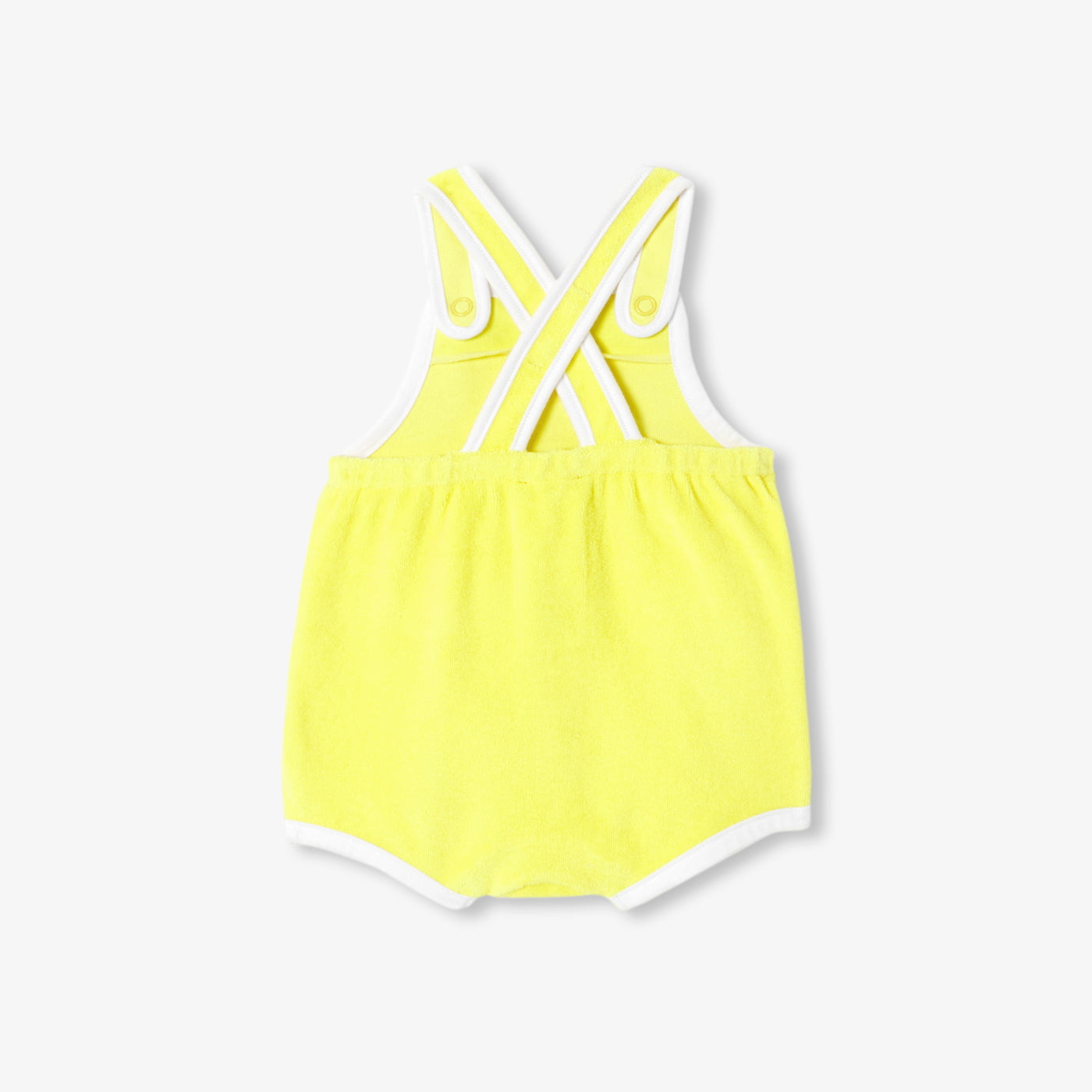 Baby romper in French terry - jaune soleil