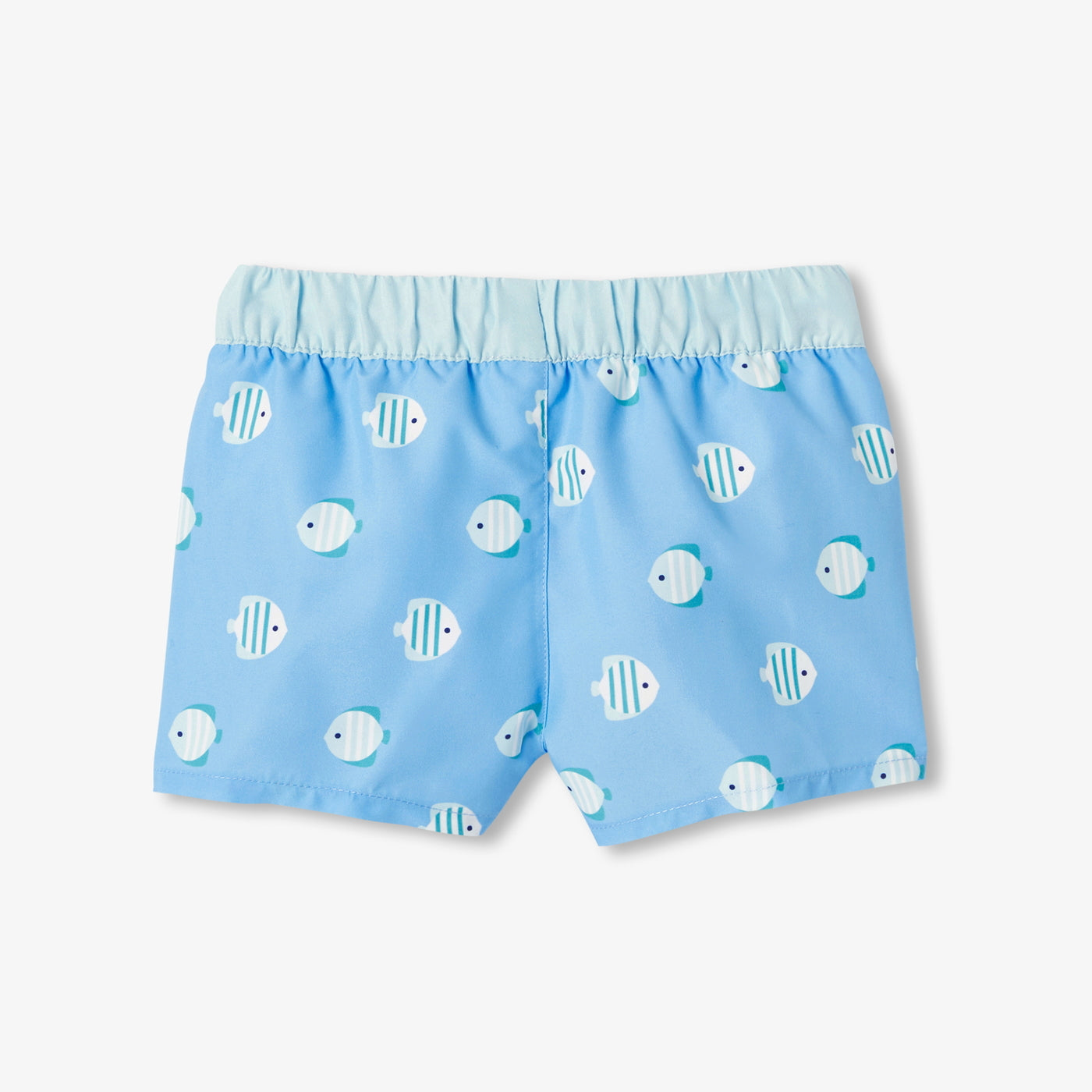Baby swim shorts with fish pattern - bleu
