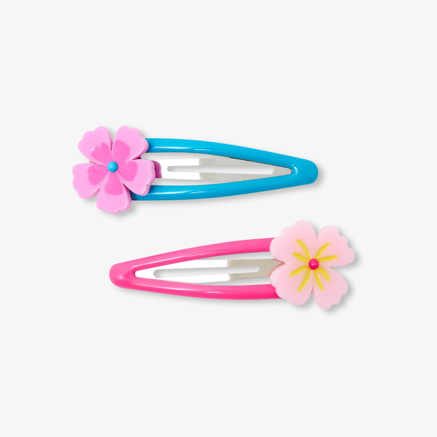 Girl pair of snap clips - multico