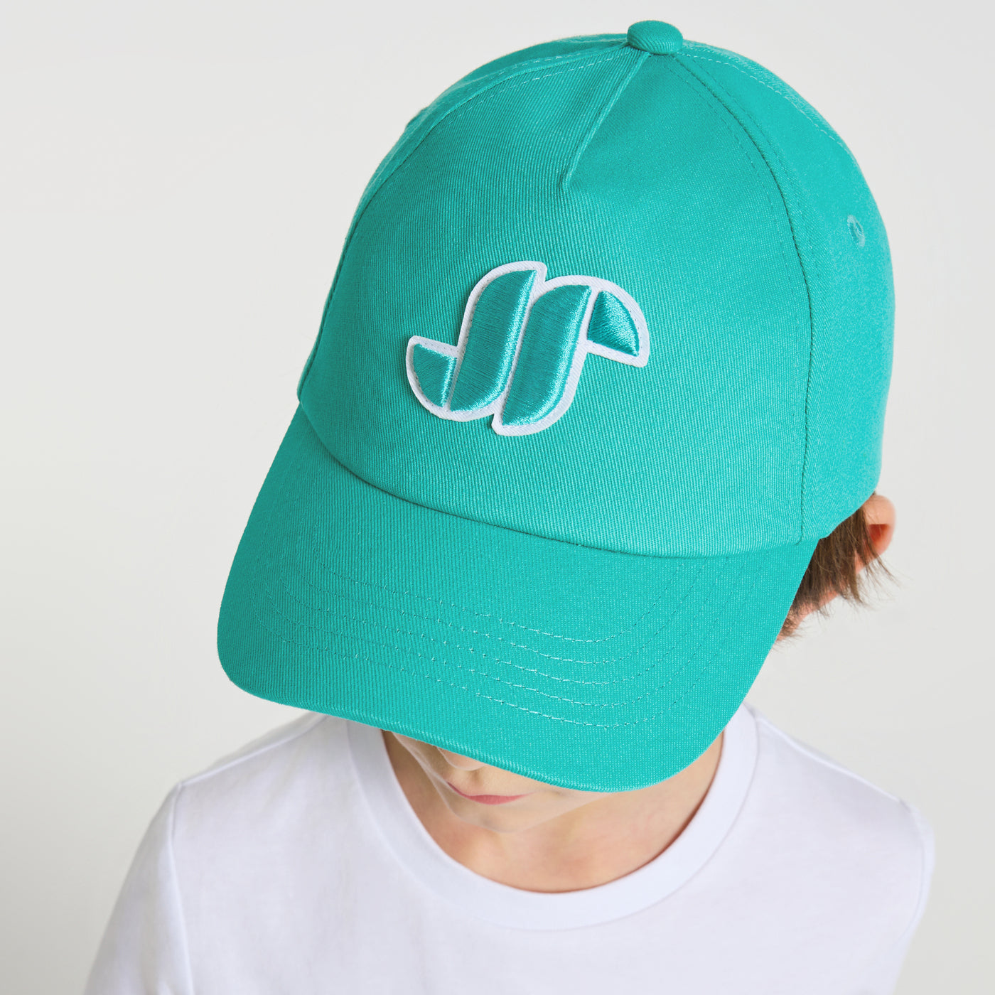 Child cotton twill cap - vert emeraude