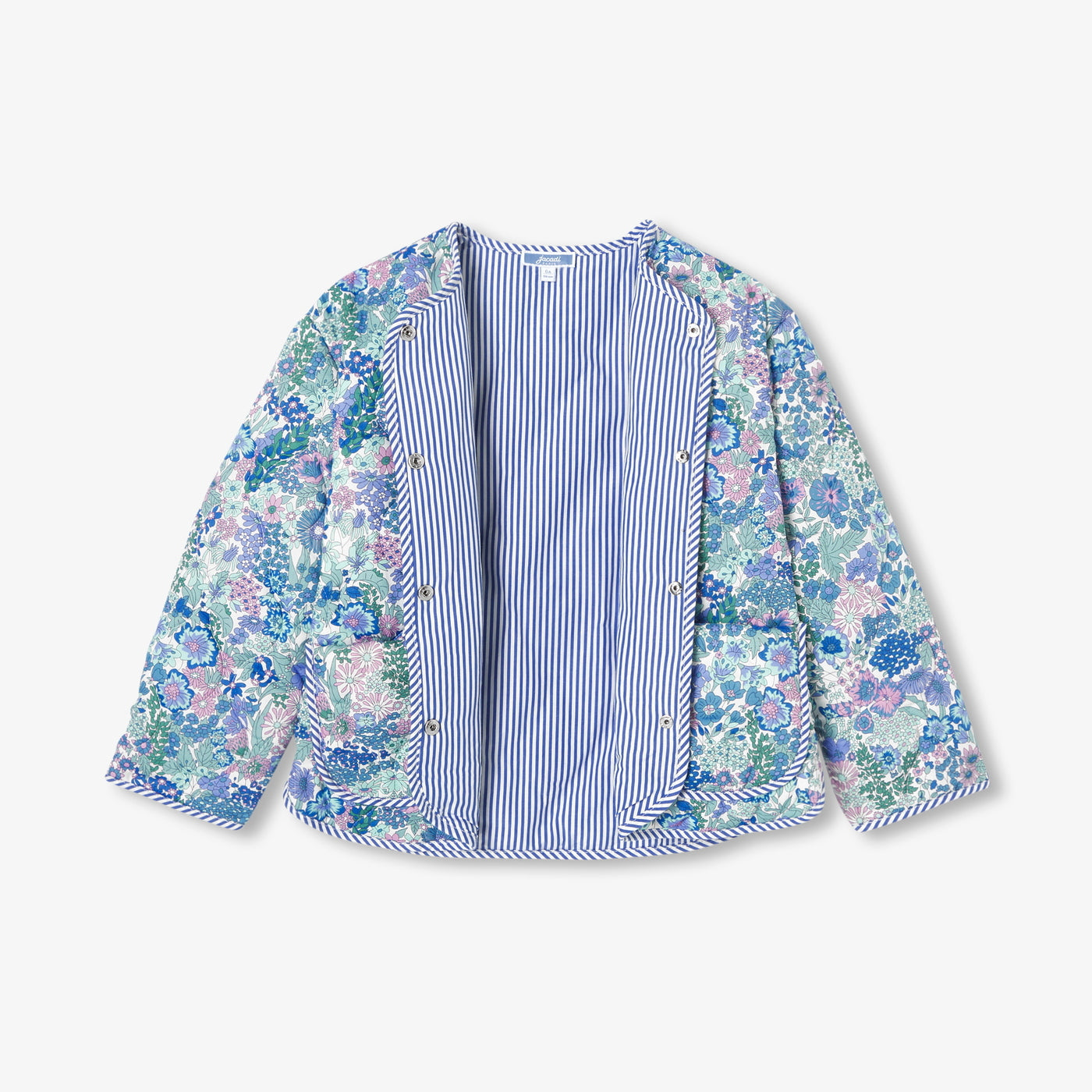 Girl Liberty fabric quilted jacket - bleu/multico