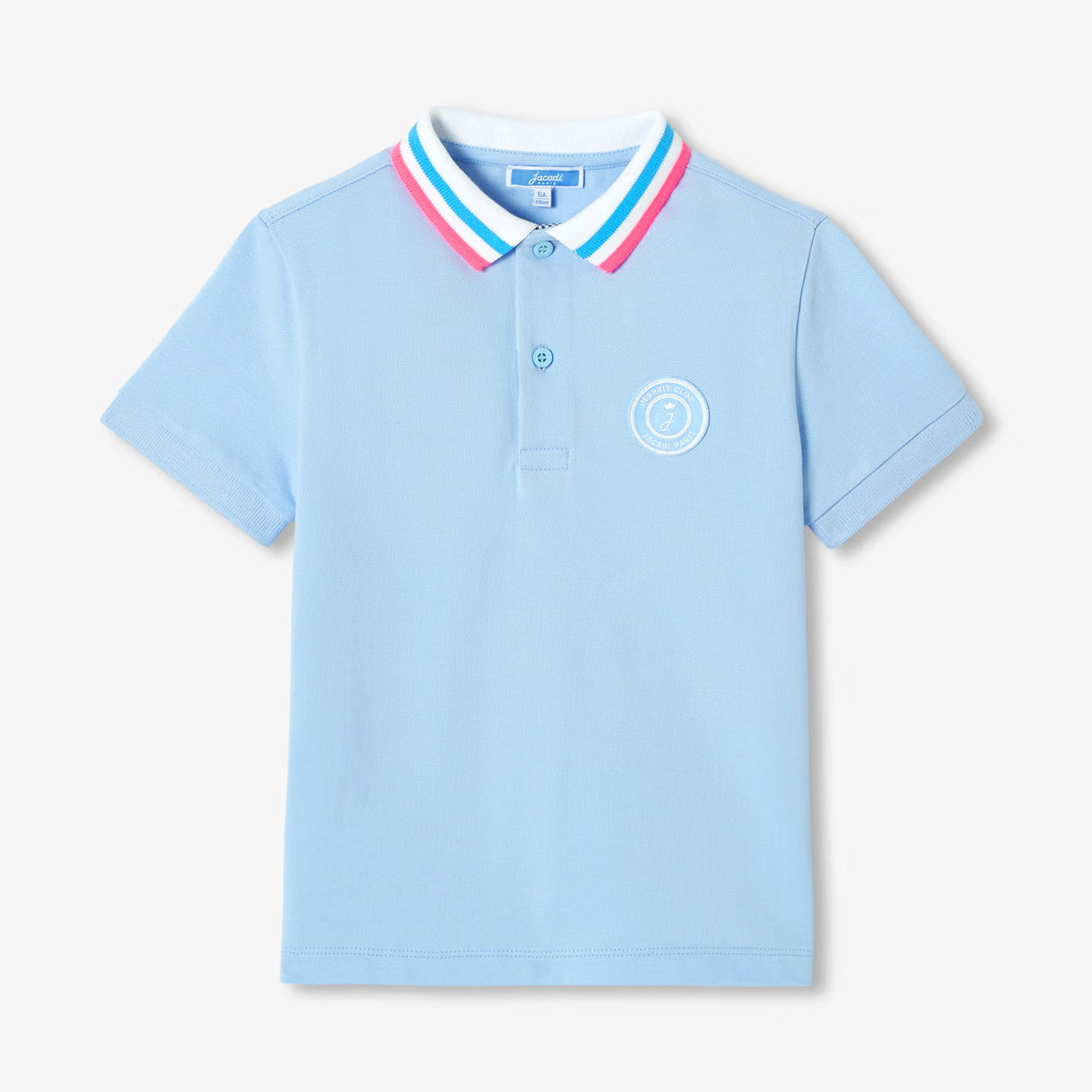 Boy mini piqué cotton polo shirt - baltique