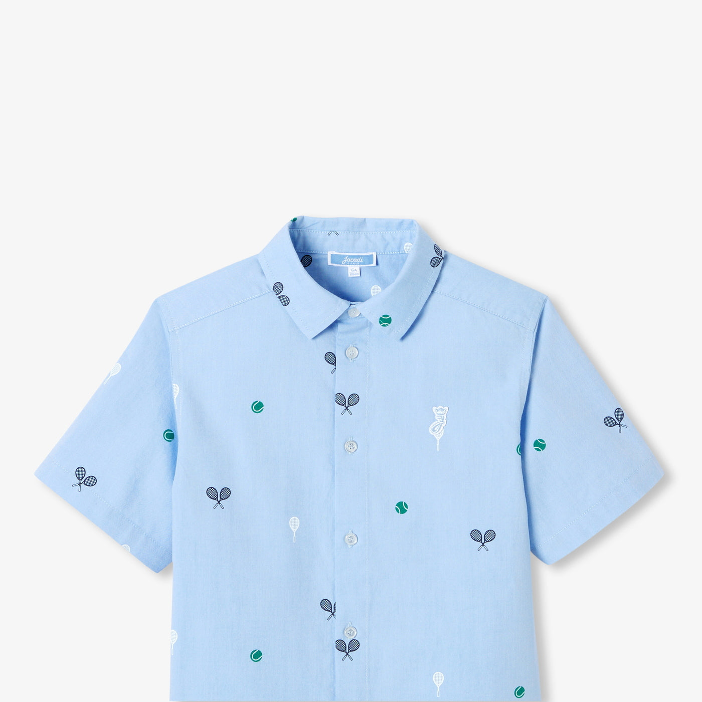 Boy short-sleeved shirt - bleu clair jacadi