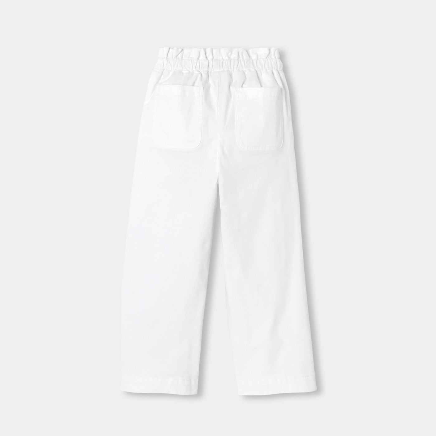 Girl wide-leg twill trousers - blanc jacadi