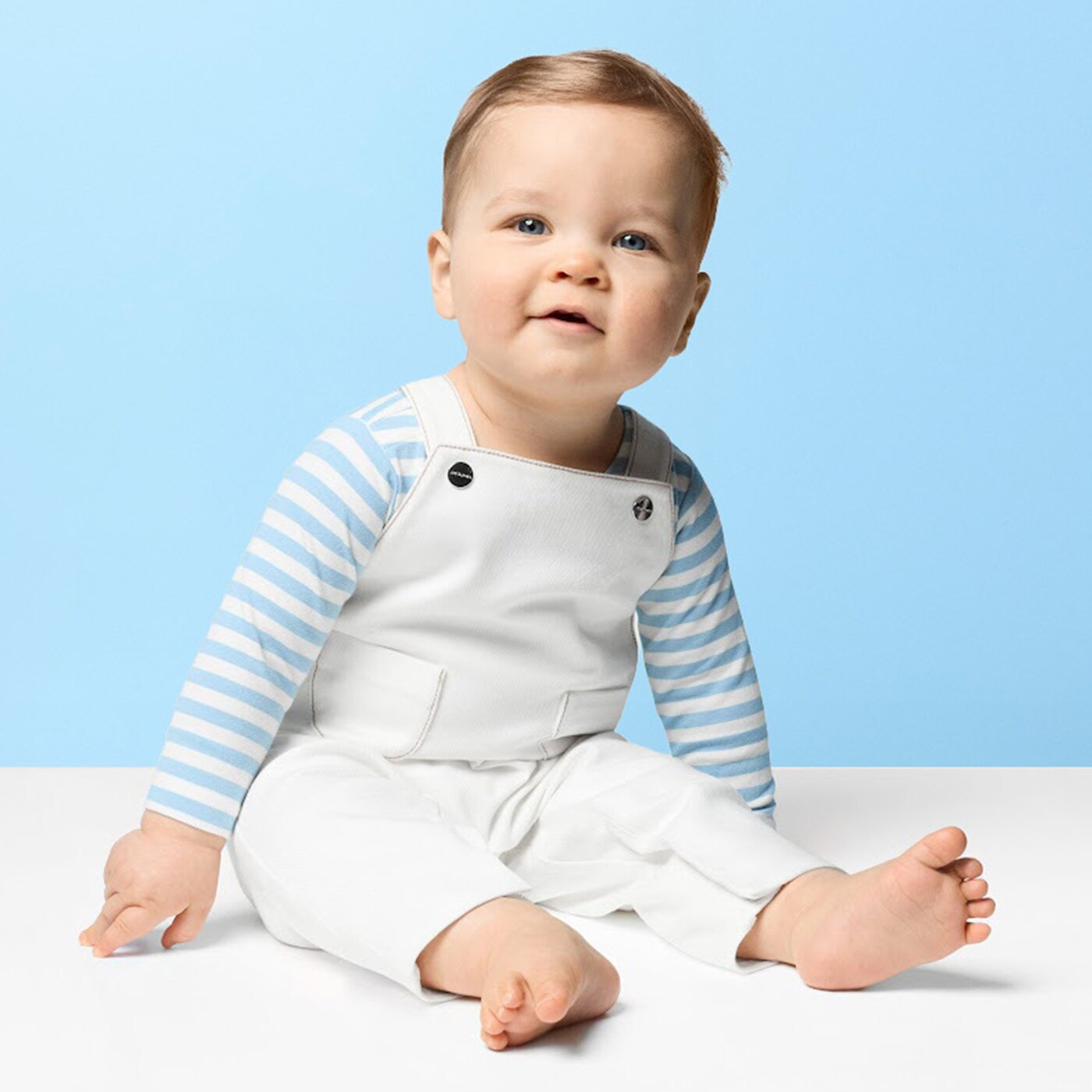 Baby denim overalls - blanc doux jacadi