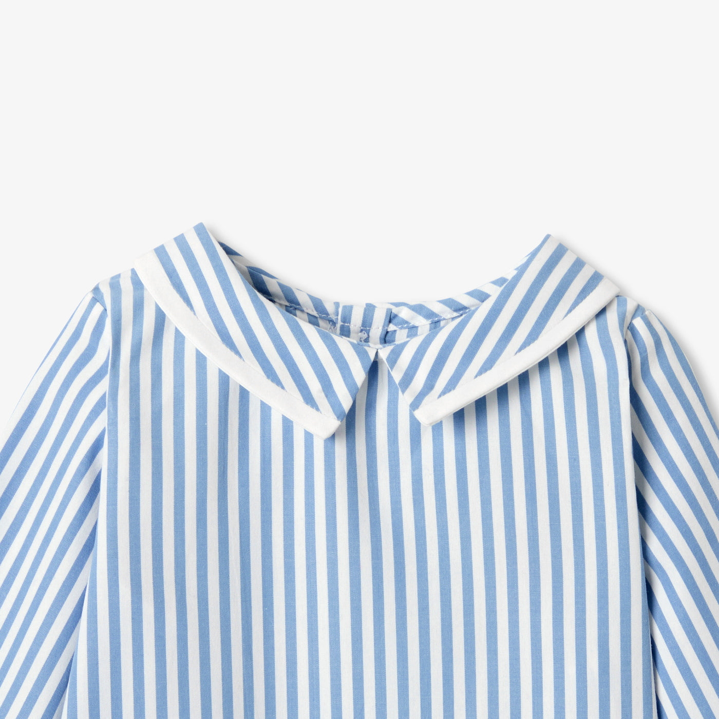 Baby boy cotton poplin shirt - bleu/blanc