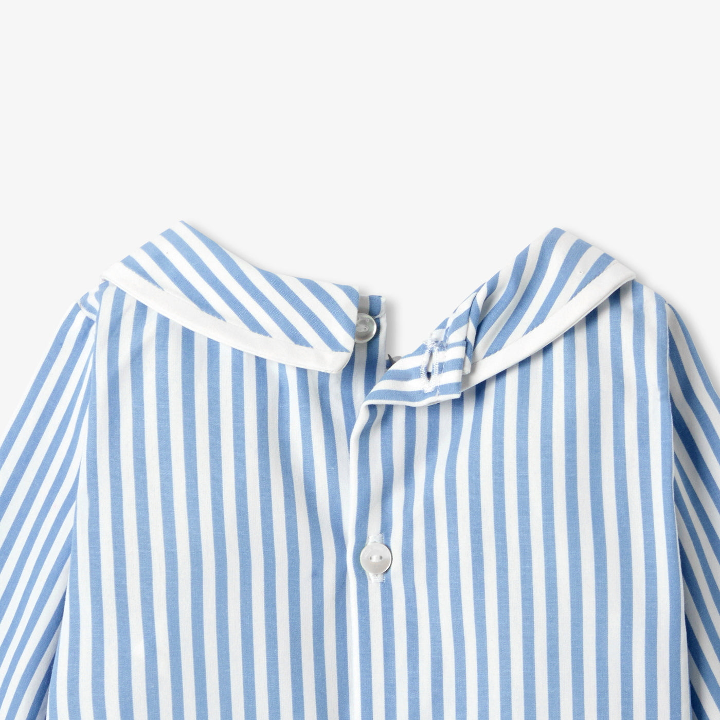 Baby boy cotton poplin shirt - bleu/blanc