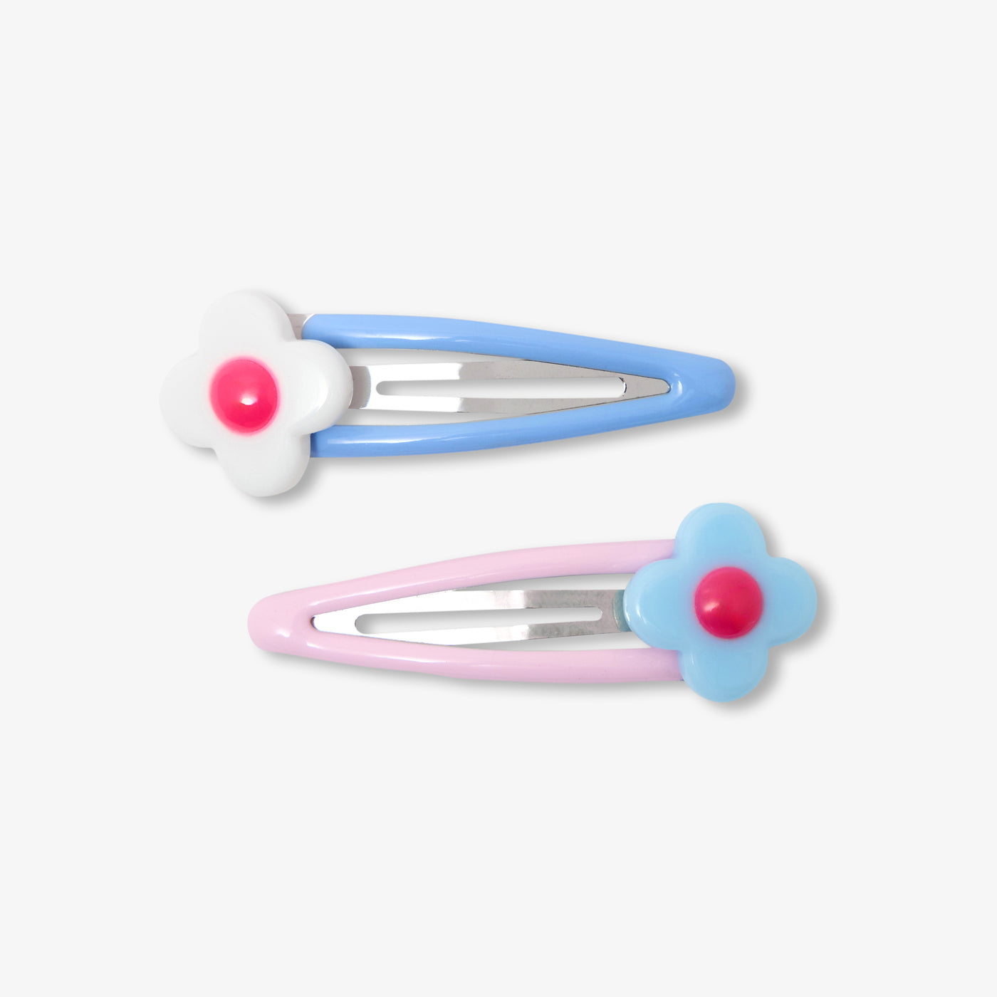 Girl pair of snap clips - multico