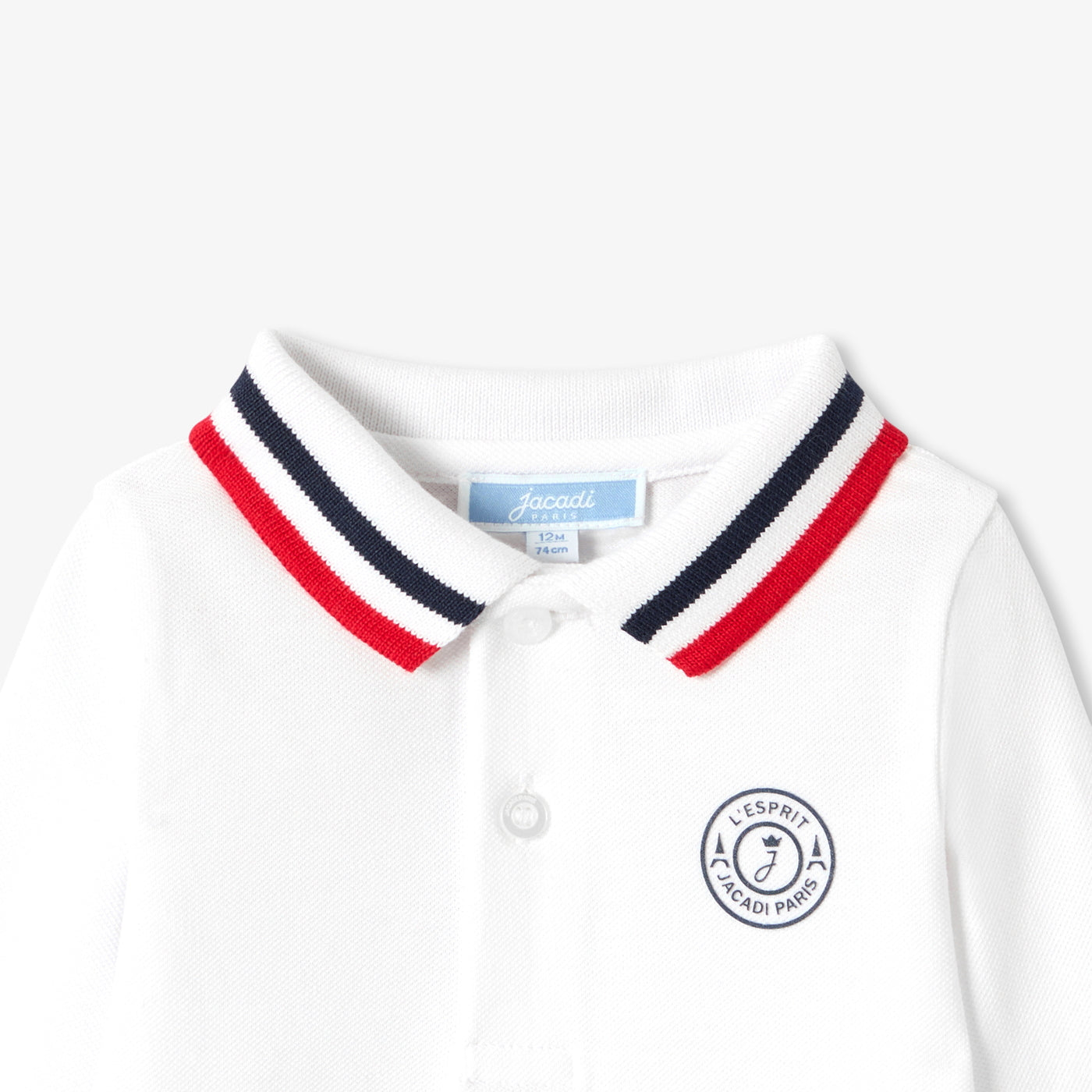 Baby boy long-sleeved polo shirt - blanc jacadi