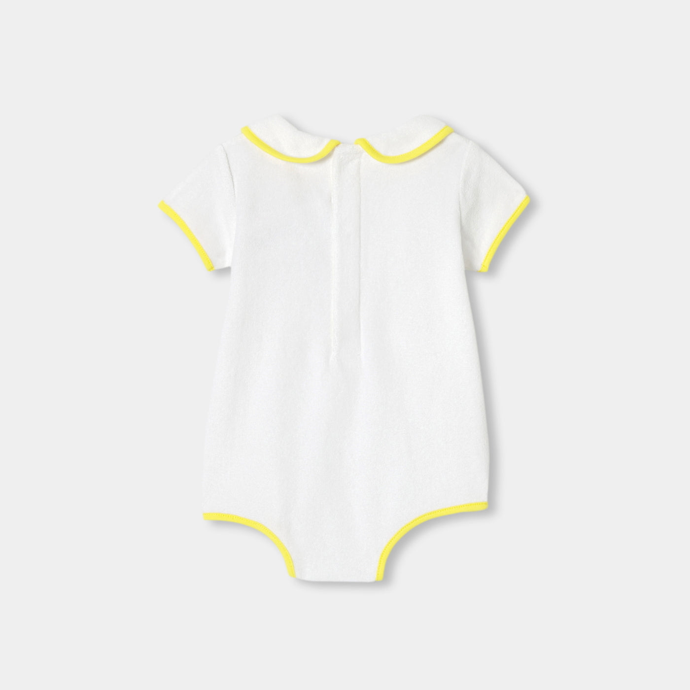 Baby girl French terry cotton romper - blanc jacadi