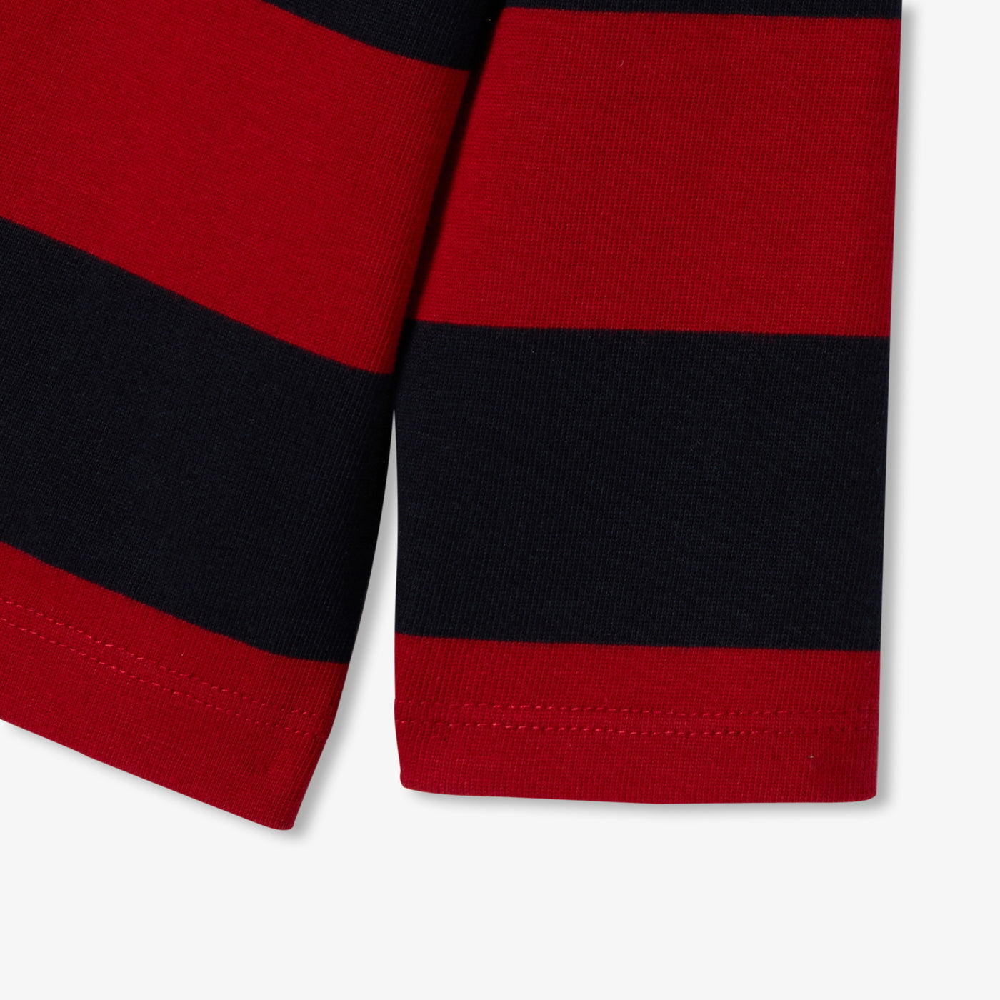 Baby boy long-sleeved polo shirt - marine/rouge