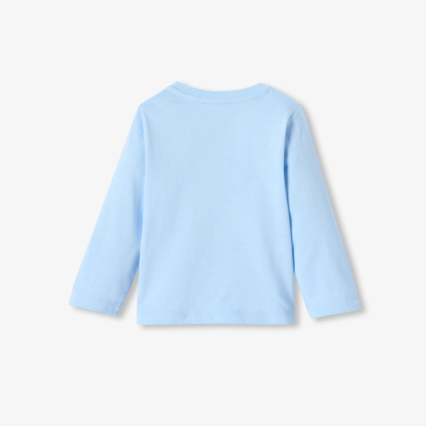 Baby boy long-sleeved cotton T-shirt - bleu clair jacadi