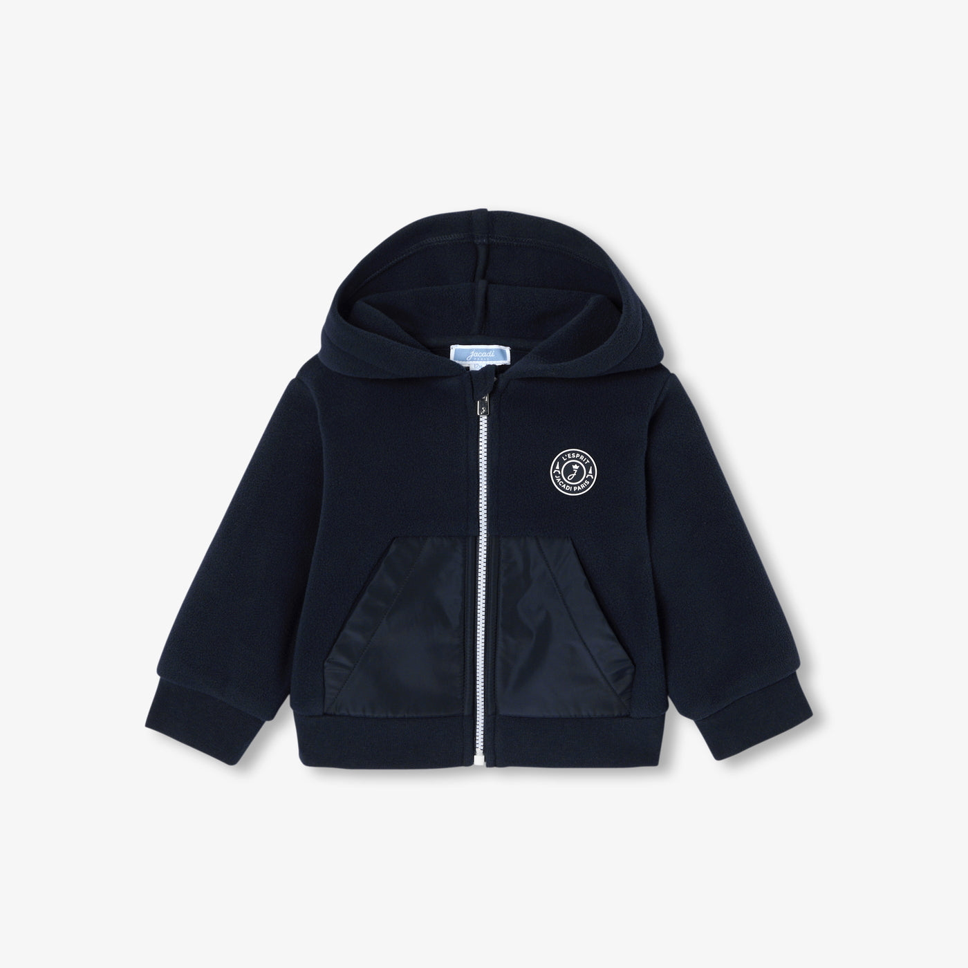 Baby zip-up fleece cardigan - marine jacadi