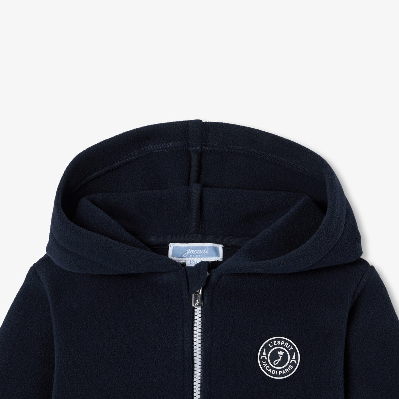 Baby zip-up fleece cardigan - marine jacadi