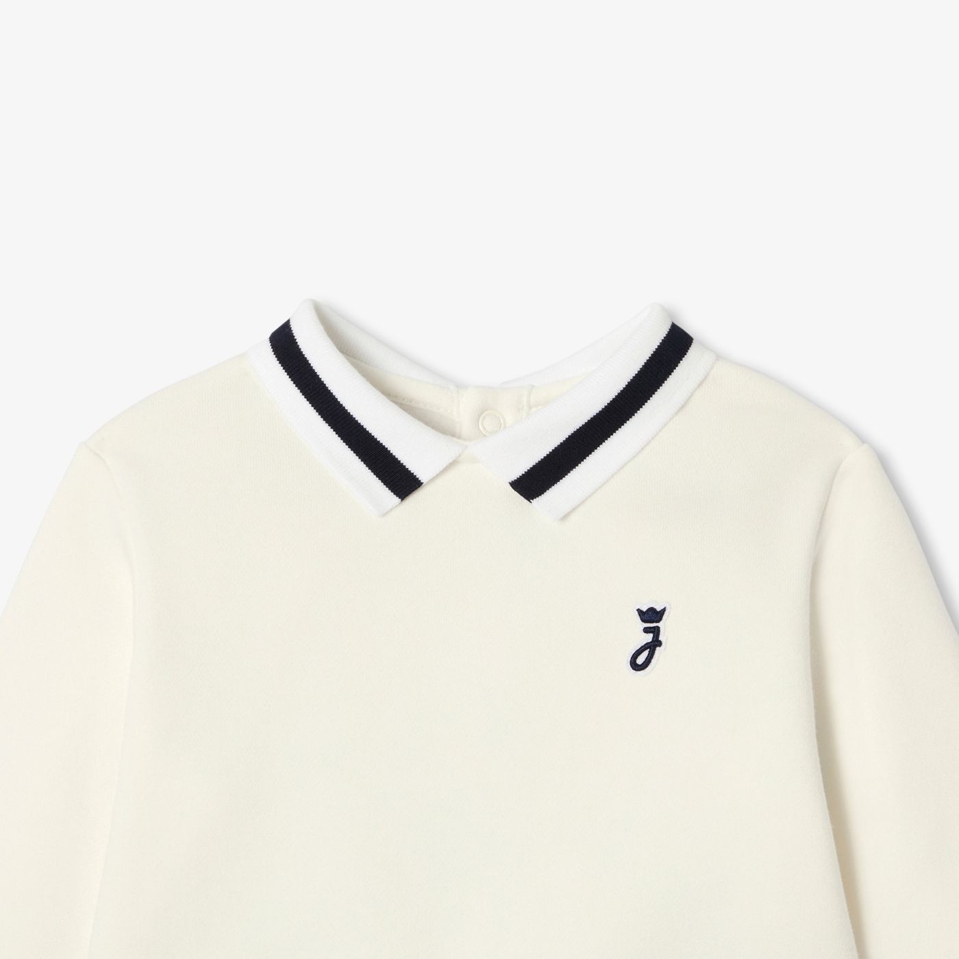 Baby boy fleece set - navy/ecru