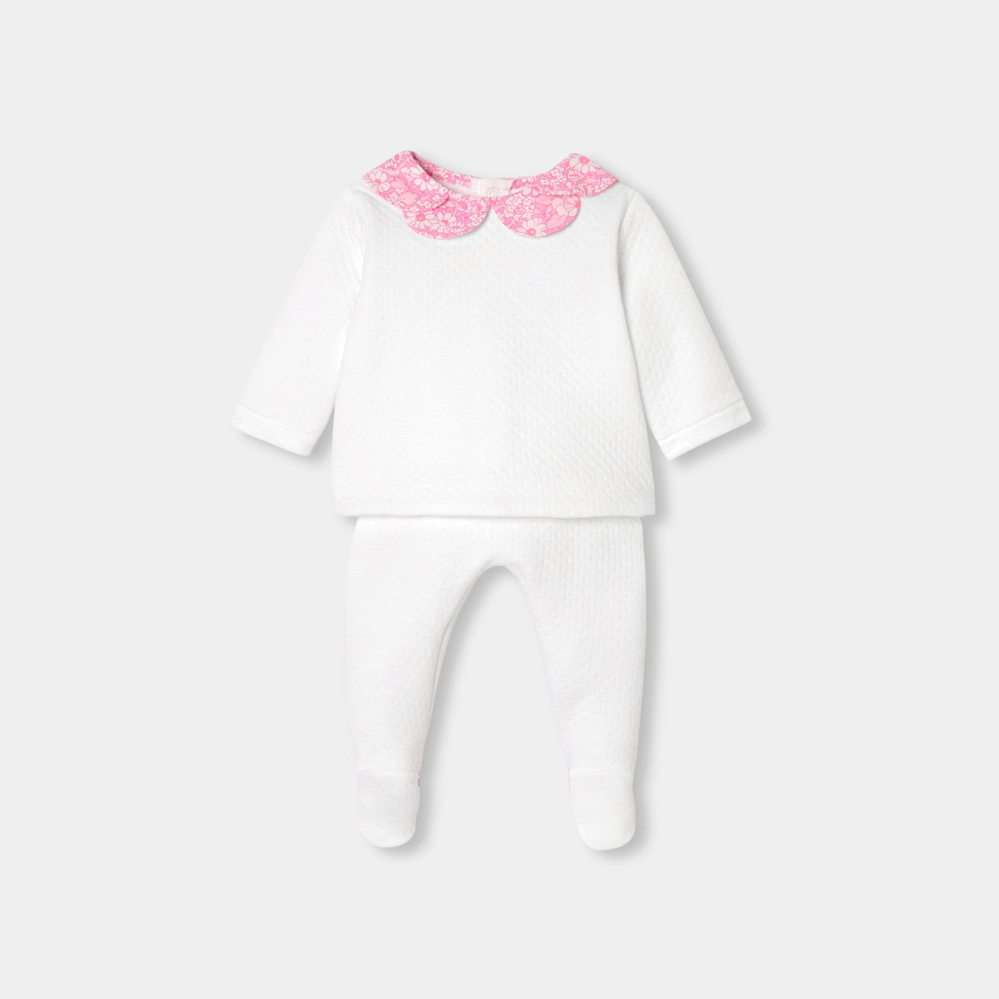 Baby girl double jersey comfort set - blanc jacadi