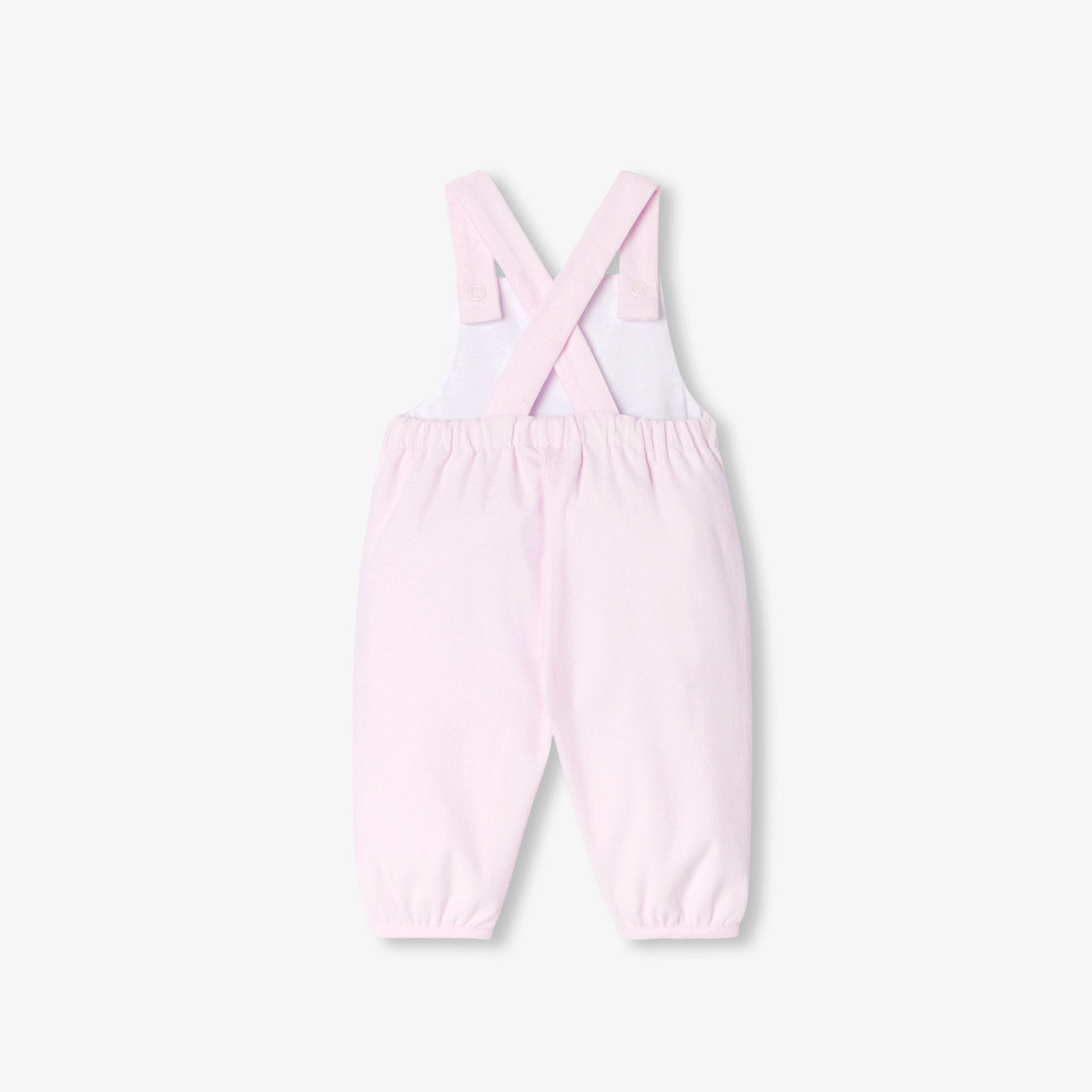 Baby girl velvet overalls - rose pale jacadi