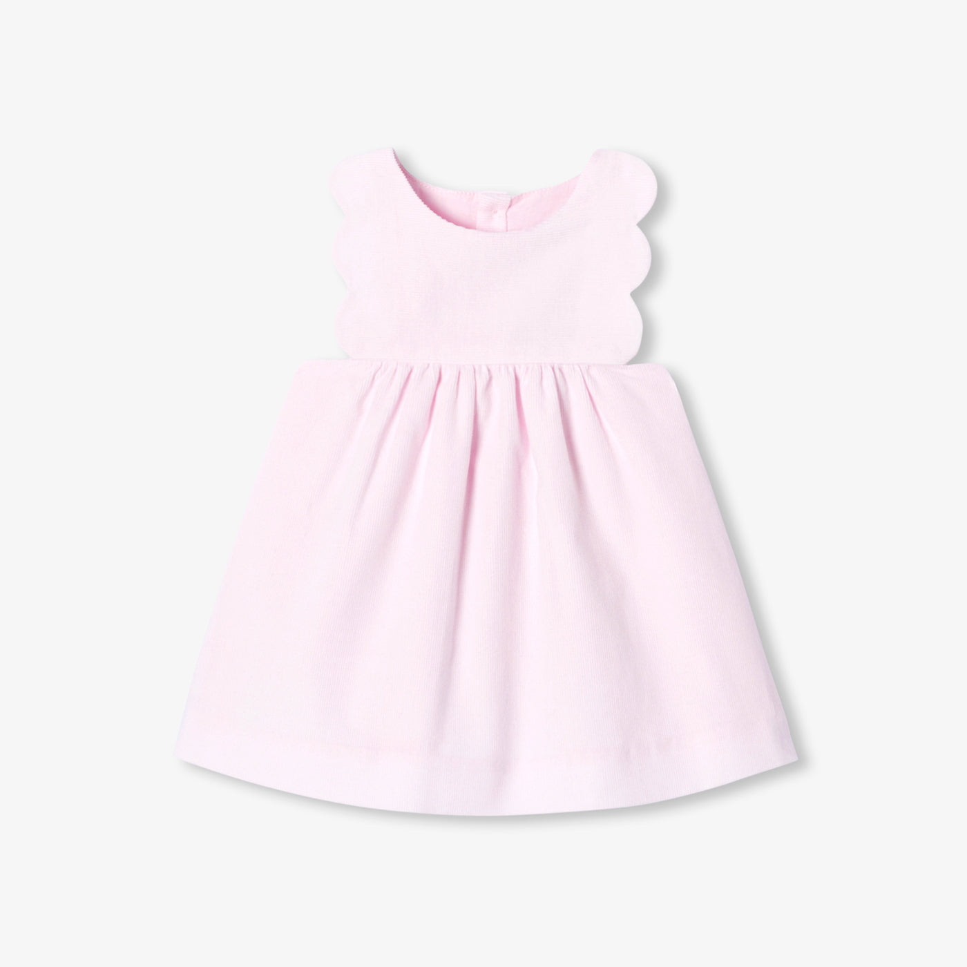 Baby girl pinafore dress in fine-ribbed corduroy - rose pale jacadi