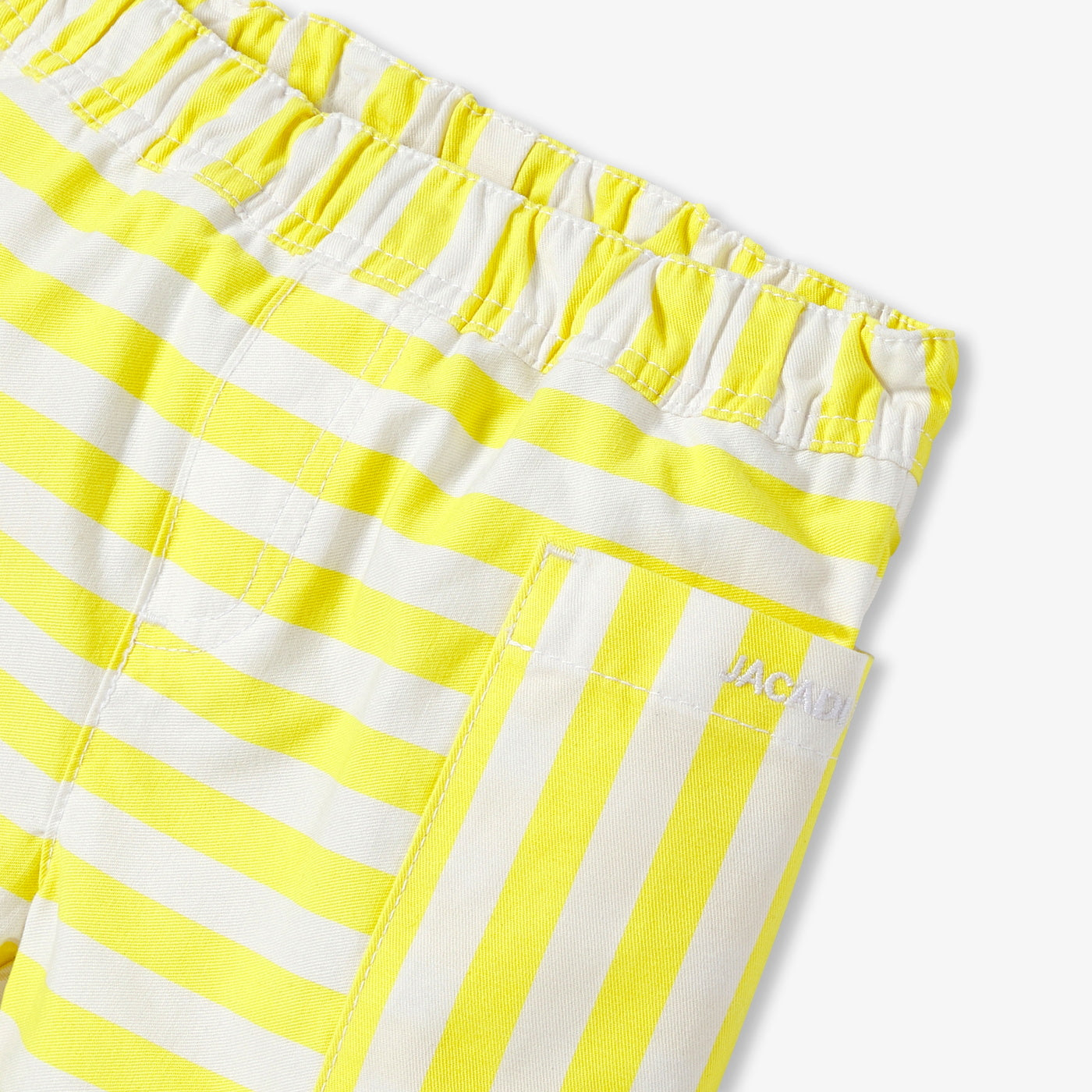 Baby boy striped twill shorts - blanc/jaune