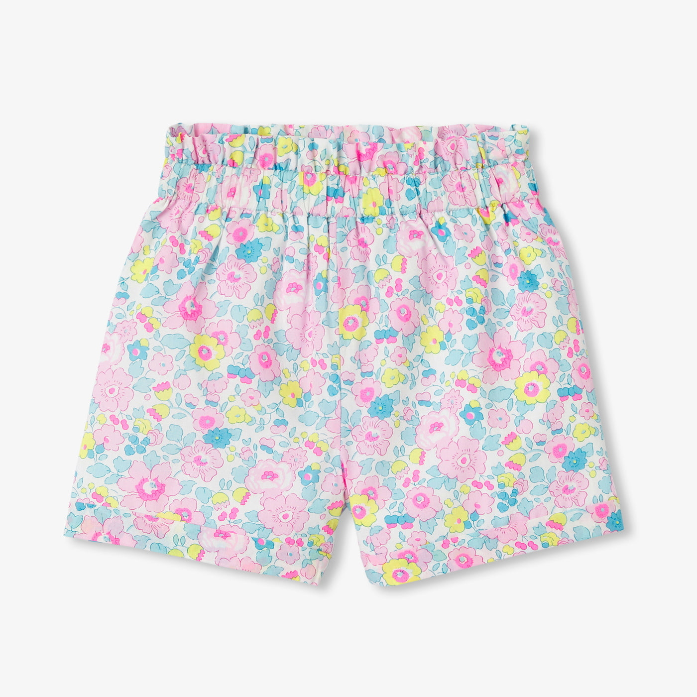 Baby girl shorts in Liberty fabric - blanc/multico