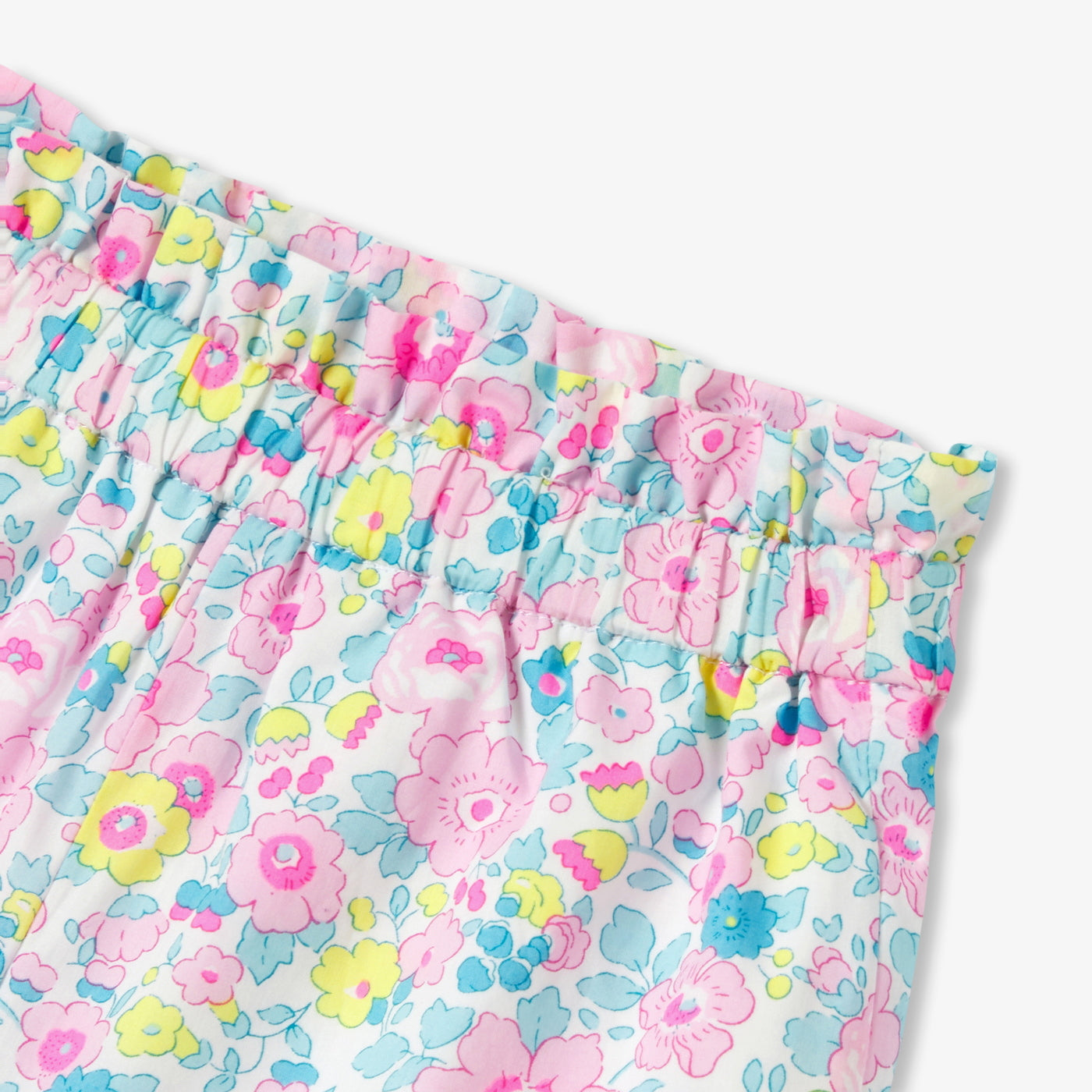 Baby girl shorts in Liberty fabric - blanc/multico