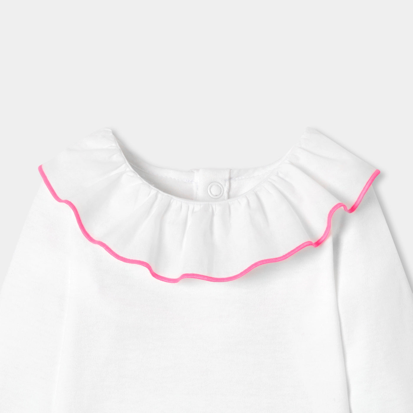 Baby girl long-sleeved cotton bodysuit - blanc jacadi
