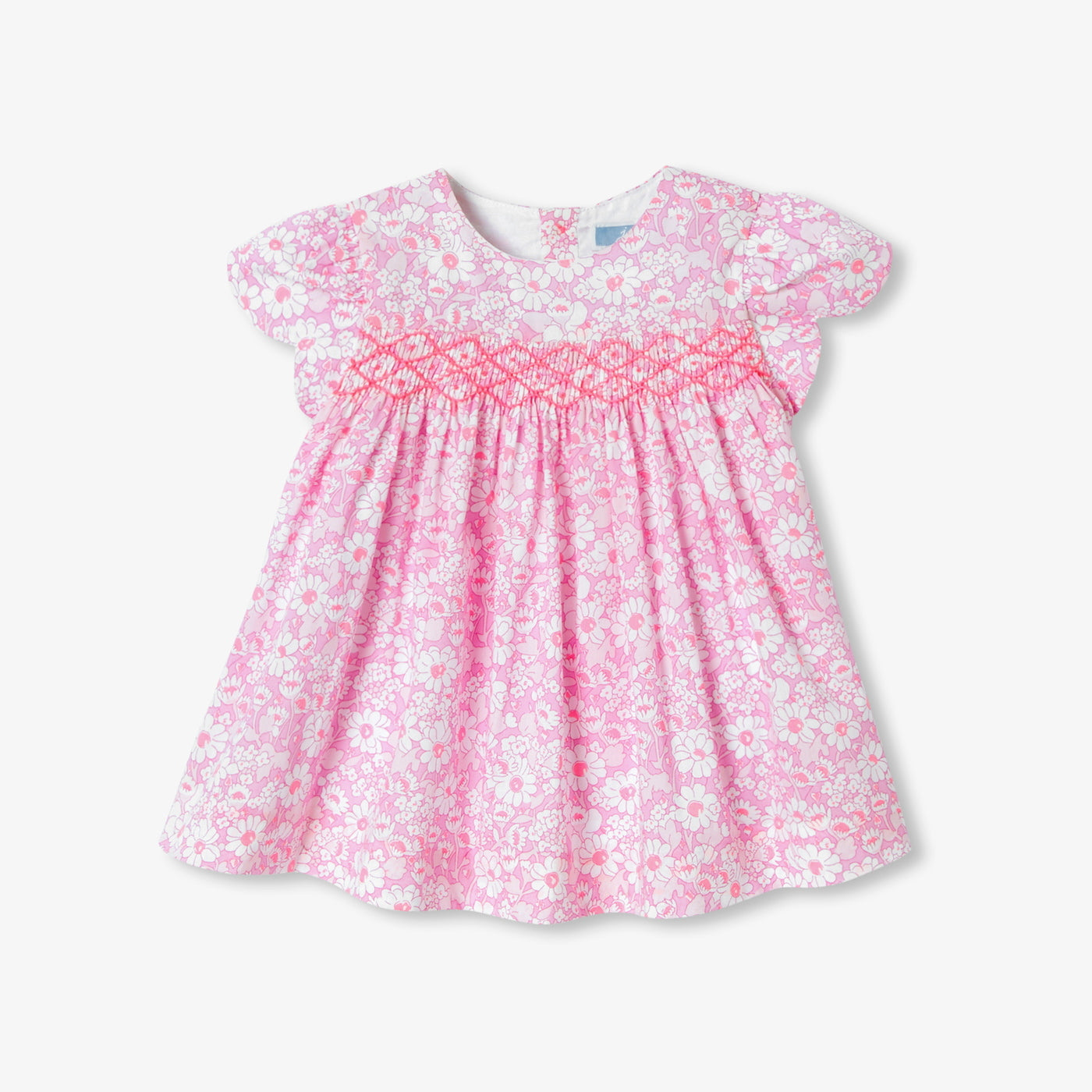 Baby girl short-sleeved Liberty fabrics dress - multico