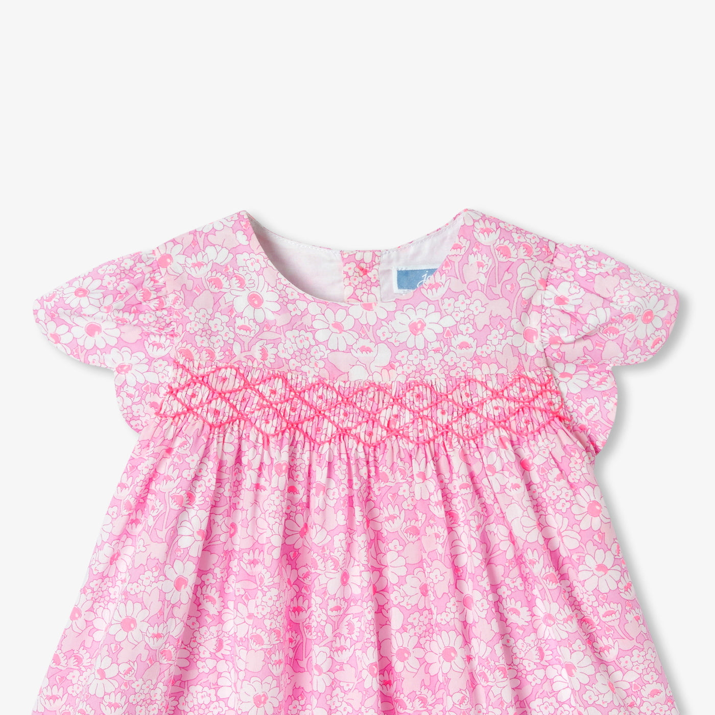 Baby girl short-sleeved Liberty fabrics dress - multico