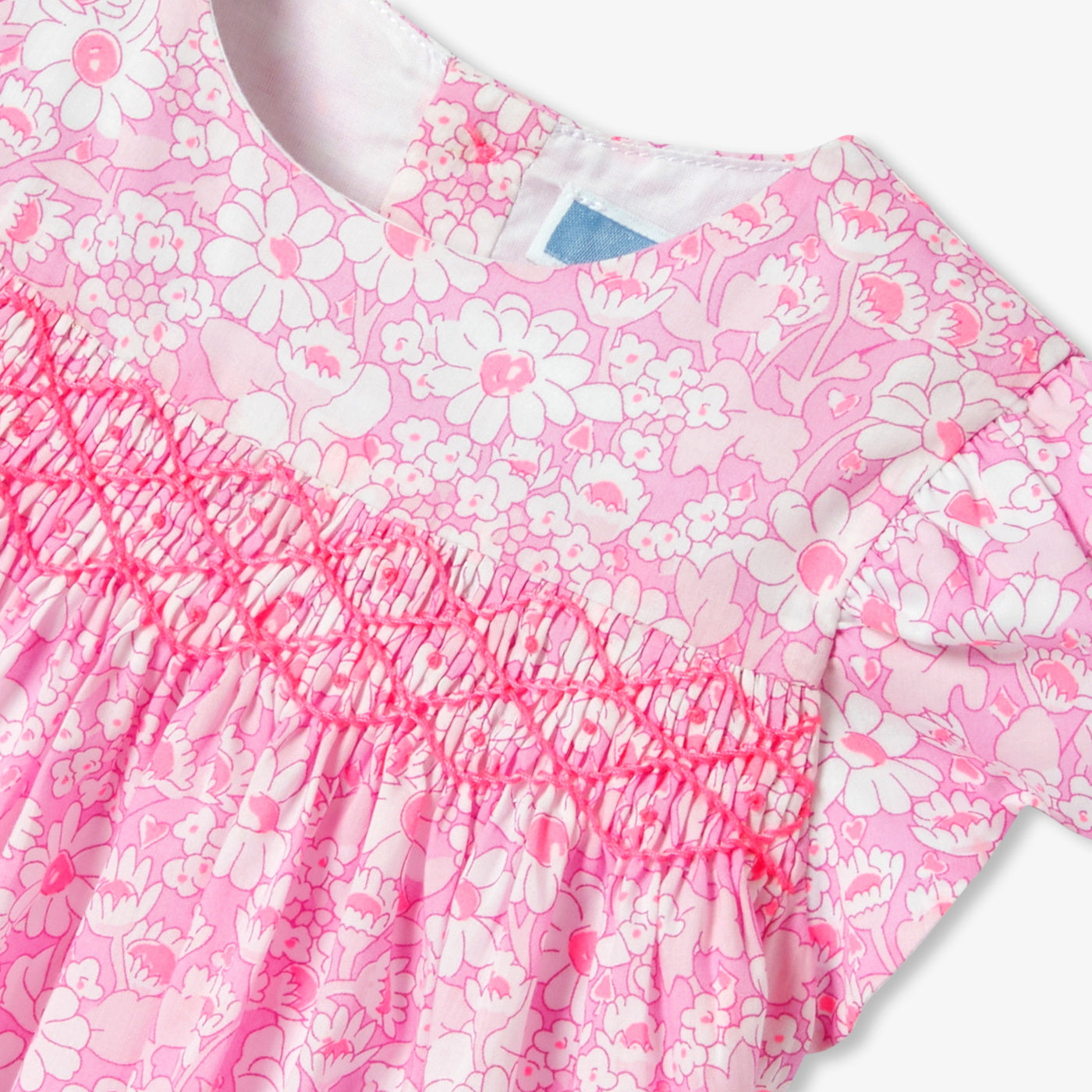 Baby girl short-sleeved Liberty fabrics dress - multico