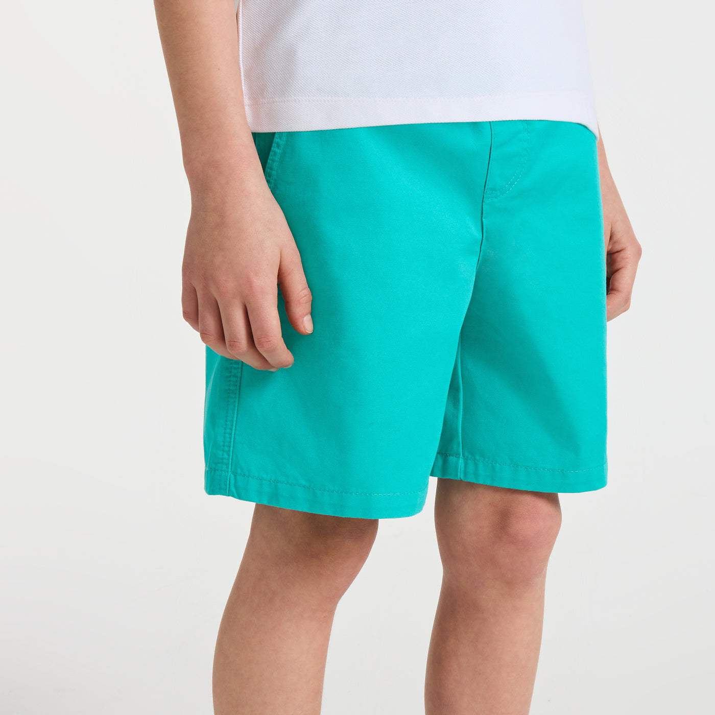 Boy cotton twill Bermuda shorts - vert emeraude