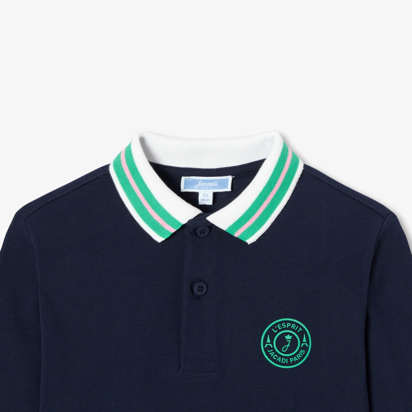 Boy cotton piqué polo shirt - encre