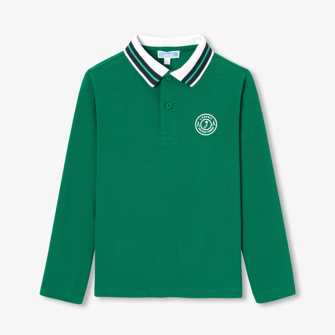 Boy cotton piqué polo shirt - vert cresson